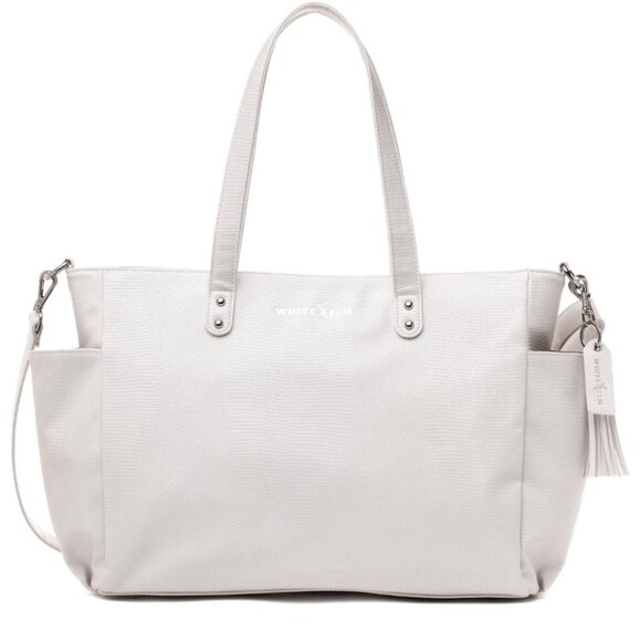 White Elm Aquila Tote Bag - Pearl White Croc Brand New With Tags - Picture 1 of 16